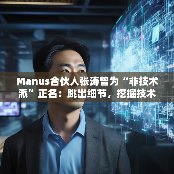 Manus合伙人张涛曾为“非技术派”正名：跳出细节，挖掘技术的真正用途