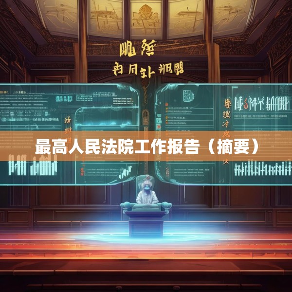 最高人民法院工作报告（摘要）
