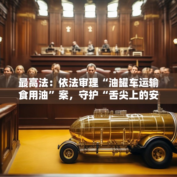 最高法：依法审理“油罐车运输食用油”案，守护“舌尖上的安全”