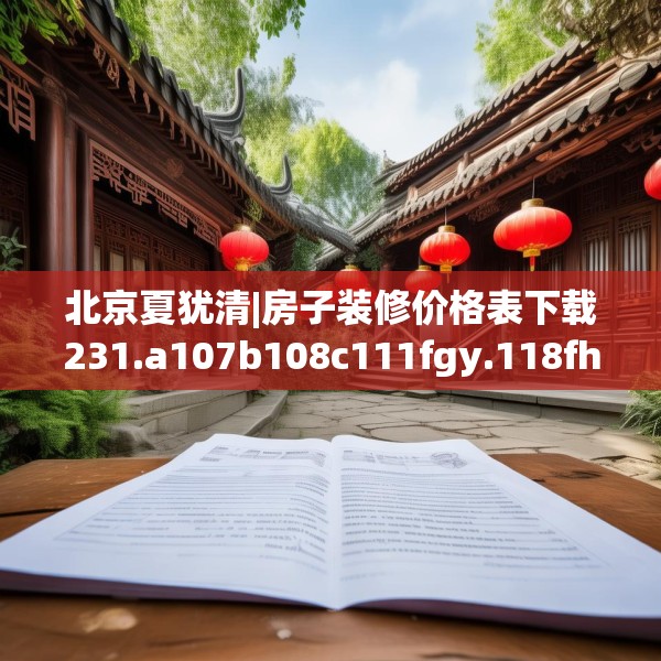北京夏犹清|房子装修价格表下载231.a107b108c111fgy.118fhsg