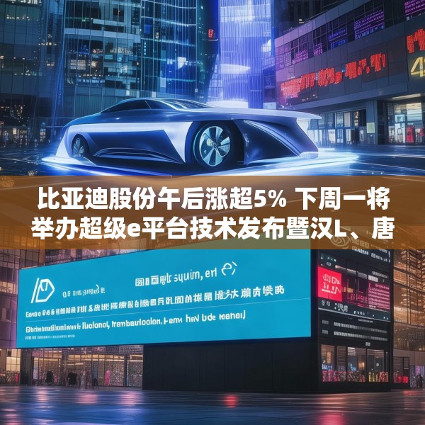 比亚迪股份午后涨超5% 下周一将举办超级e平台技术发布暨汉L、唐L预售发布会