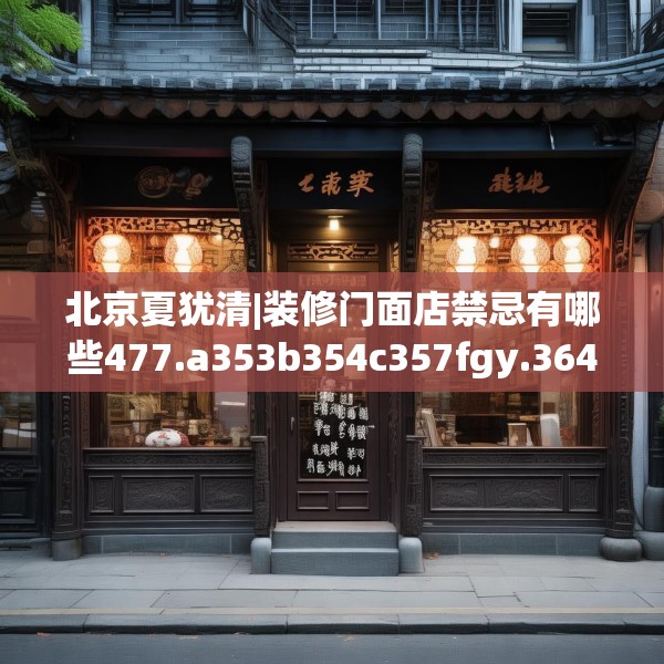 北京夏犹清|装修门面店禁忌有哪些477.a353b354c357fgy.364fghfd