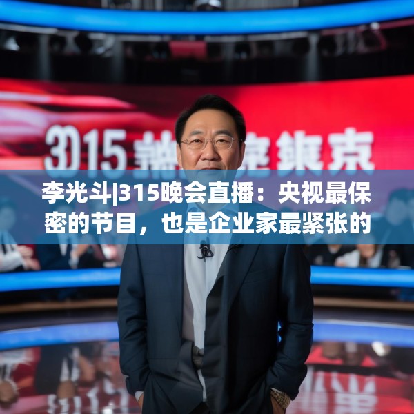 李光斗|315晚会直播：央视最保密的节目，也是企业家最紧张的日子