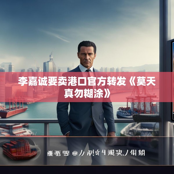 李嘉诚要卖港口官方转发《莫天真勿糊涂》