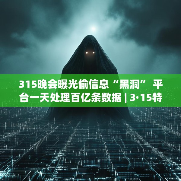 315晚会曝光偷信息“黑洞” 平台一天处理百亿条数据 | 3·15特别报道