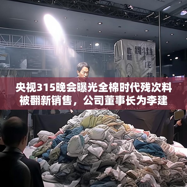 央视315晚会曝光全棉时代残次料被翻新销售，公司董事长为李建全