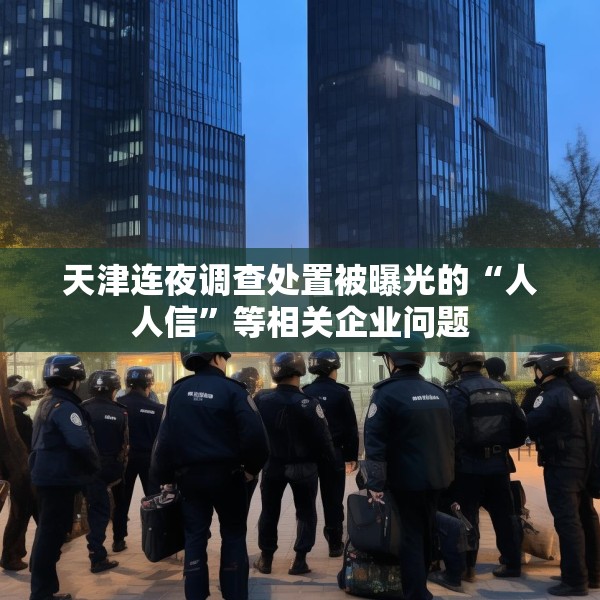 天津连夜调查处置被曝光的“人人信”等相关企业问题