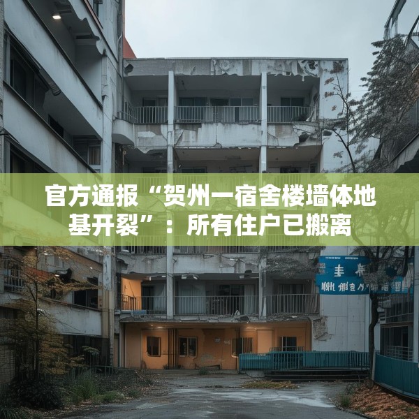 官方通报“贺州一宿舍楼墙体地基开裂”：所有住户已搬离