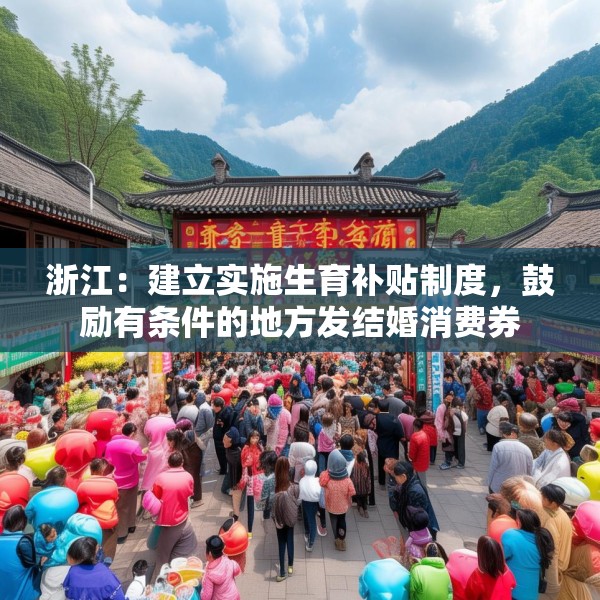 浙江：建立实施生育补贴制度，鼓励有条件的地方发结婚消费券