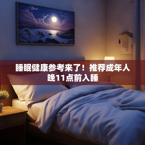 睡眠健康参考来了！推荐成年人晚11点前入睡