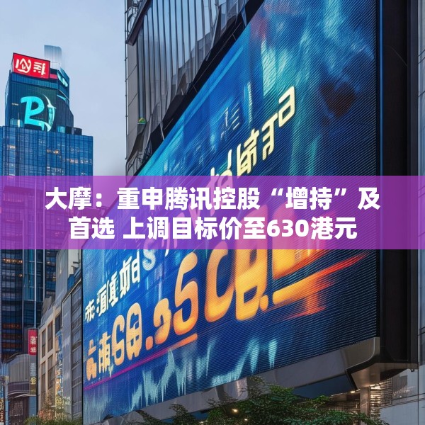 大摩：重申腾讯控股“增持”及首选 上调目标价至630港元