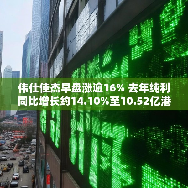 伟仕佳杰早盘涨逾16% 去年纯利同比增长约14.10%至10.52亿港元