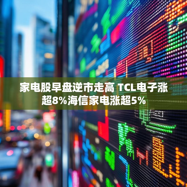 家电股早盘逆市走高 TCL电子涨超8%海信家电涨超5%