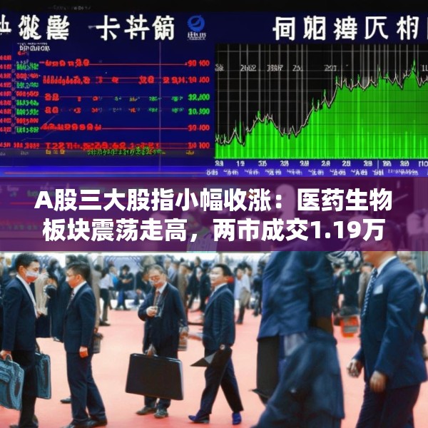A股三大股指小幅收涨：医药生物板块震荡走高，两市成交1.19万亿元