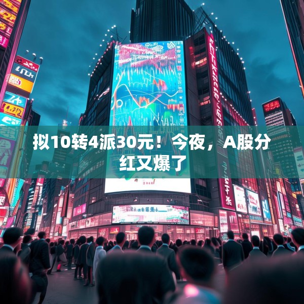 拟10转4派30元！今夜，A股分红又爆了