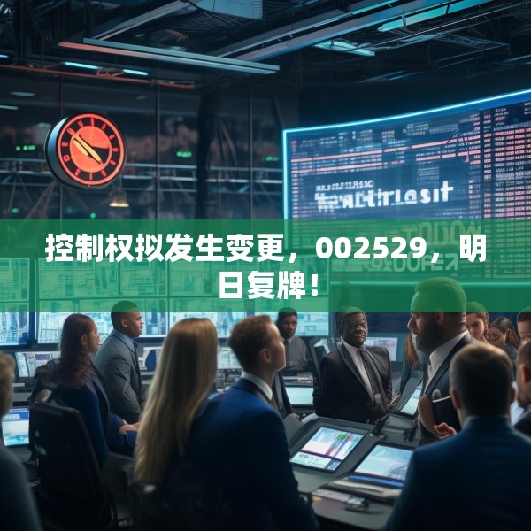 控制权拟发生变更，002529，明日复牌！