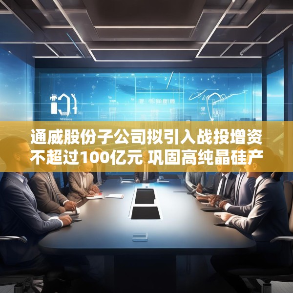 通威股份子公司拟引入战投增资不超过100亿元 巩固高纯晶硅产业优势