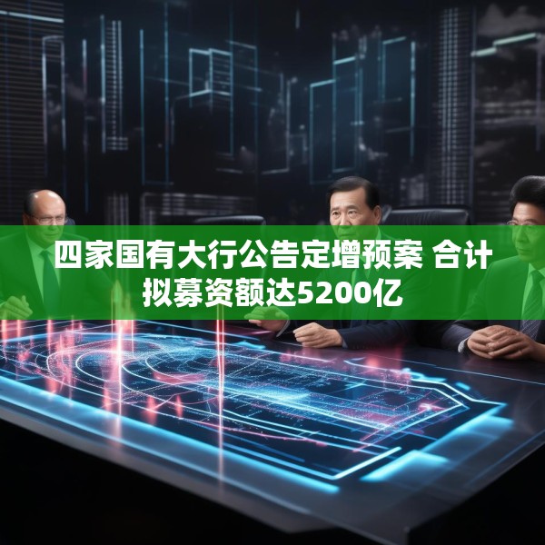 四家国有大行公告定增预案 合计拟募资额达5200亿