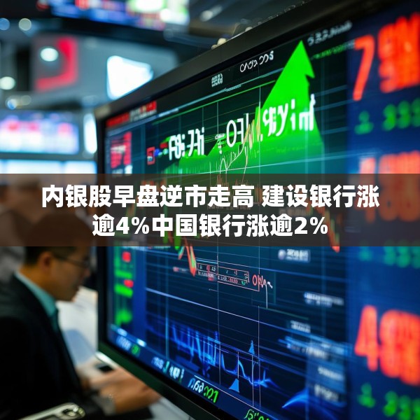 内银股早盘逆市走高 建设银行涨逾4%中国银行涨逾2%