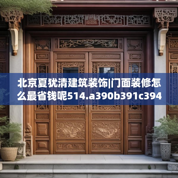 北京夏犹清建筑装饰|门面装修怎么最省钱呢514.a390b391c394fgy.401sdA