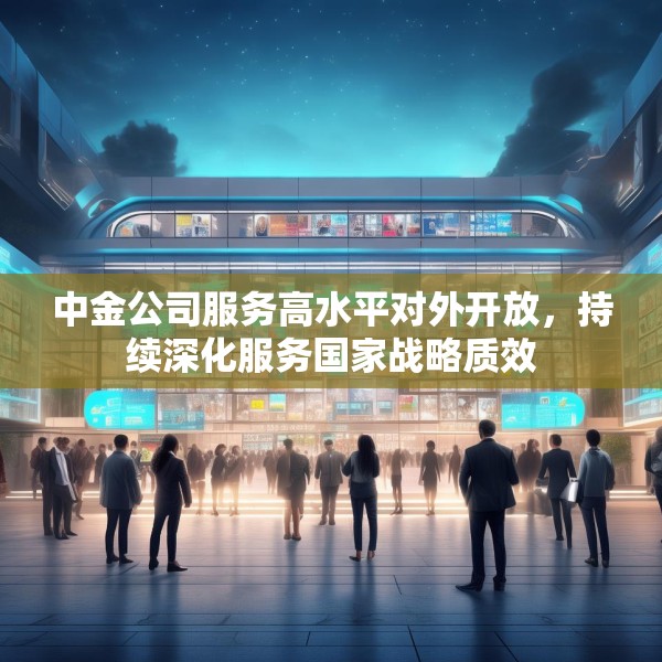 中金公司服务高水平对外开放，持续深化服务国家战略质效