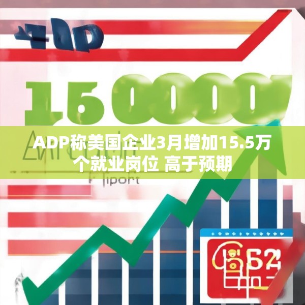 ADP称美国企业3月增加15.5万个就业岗位 高于预期