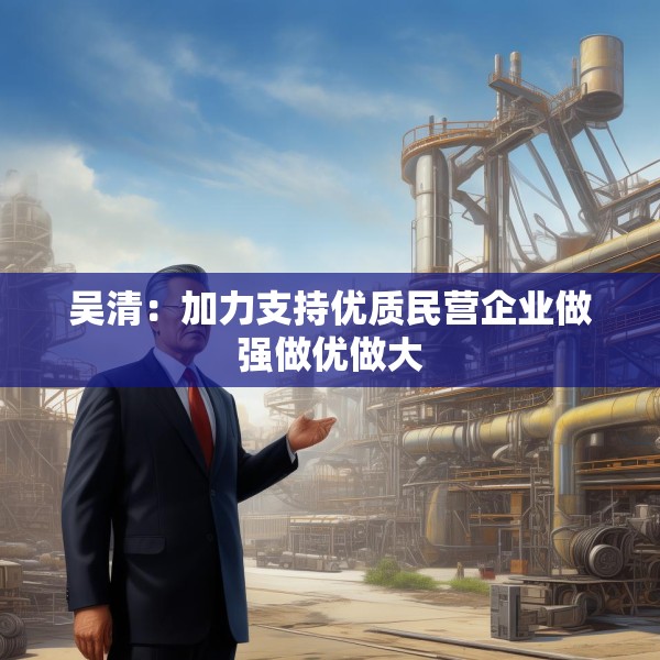 吴清：加力支持优质民营企业做强做优做大