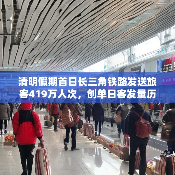 清明假期首日长三角铁路发送旅客419万人次，创单日客发量历史新高