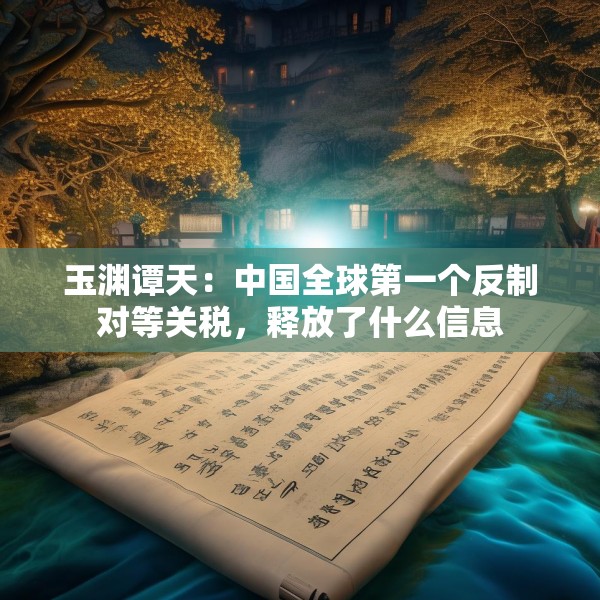 玉渊谭天：中国全球第一个反制对等关税，释放了什么信息