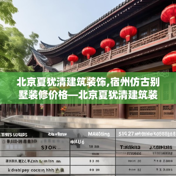 北京夏犹清建筑装饰,宿州仿古别墅装修价格—北京夏犹清建筑装饰236.a112b113c116fgy.12376678