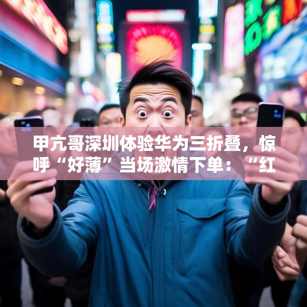 甲亢哥深圳体验华为三折叠，惊呼“好薄”当场激情下单：“红的黑的我都要！”