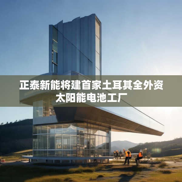 正泰新能将建首家土耳其全外资太阳能电池工厂