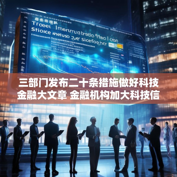 三部门发布二十条措施做好科技金融大文章 金融机构加大科技信贷投放力度