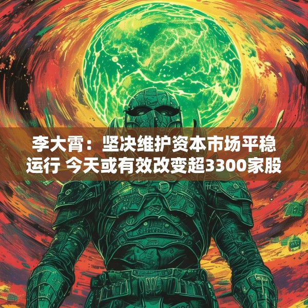 李大霄：坚决维护资本市场平稳运行 今天或有效改变超3300家股票跌停的情况