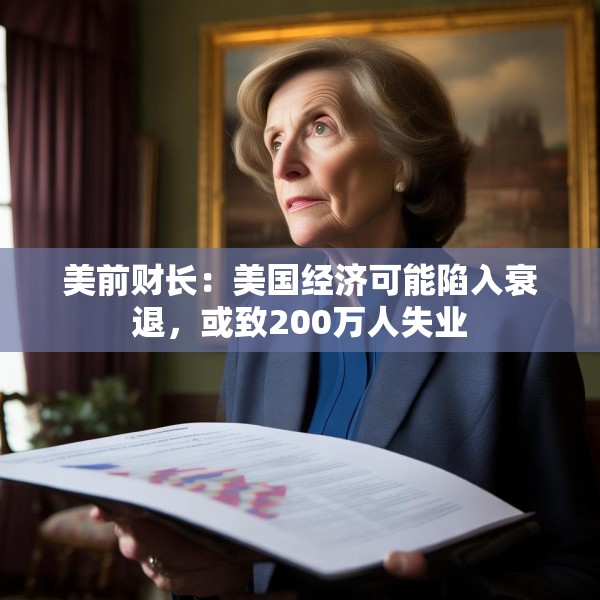 美前财长：美国经济可能陷入衰退，或致200万人失业