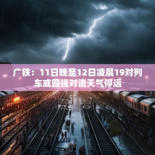广铁：11日晚至12日凌晨19对列车或因强对流天气停运