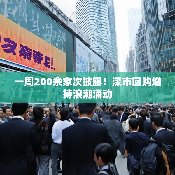 一周200余家次披露！深市回购增持浪潮涌动