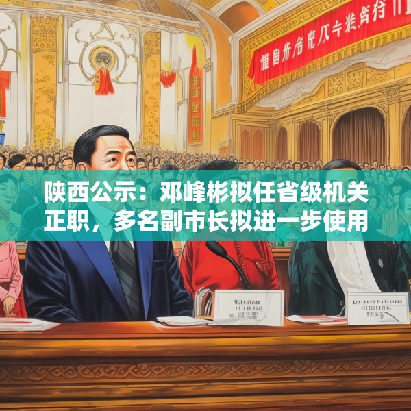 陕西公示：邓峰彬拟任省级机关正职，多名副市长拟进一步使用