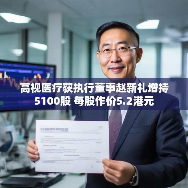 高视医疗获执行董事赵新礼增持5100股 每股作价5.2港元
