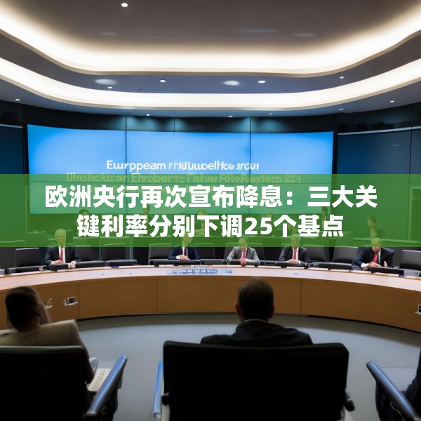欧洲央行再次宣布降息：三大关键利率分别下调25个基点