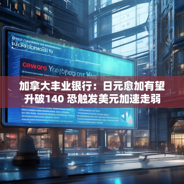 加拿大丰业银行：日元愈加有望升破140 恐触发美元加速走弱