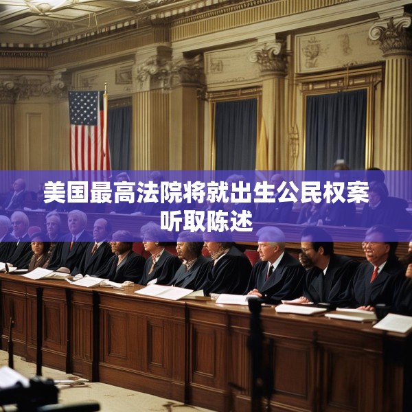 美国最高法院将就出生公民权案听取陈述