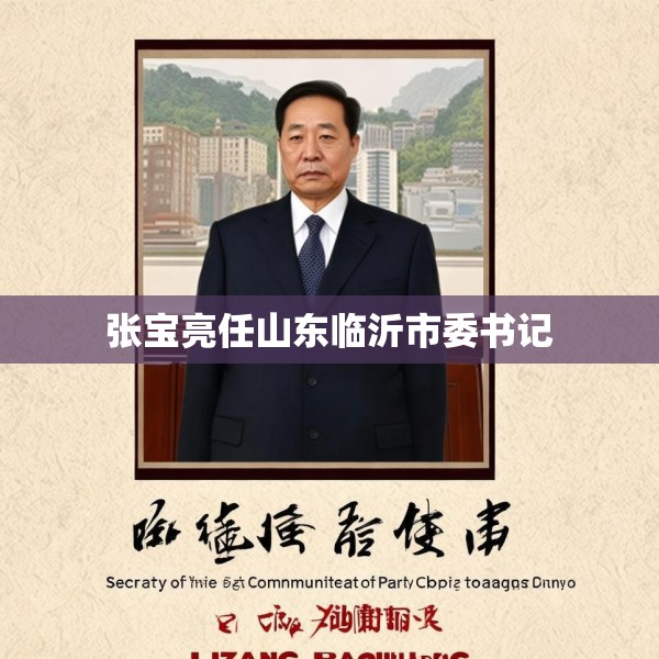 张宝亮任山东临沂市委书记