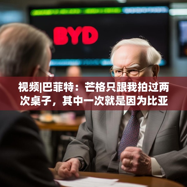 视频|巴菲特：芒格只跟我拍过两次桌子，其中一次就是因为比亚迪