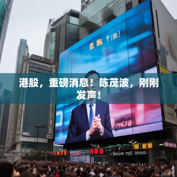 港股，重磅消息！陈茂波，刚刚发声！