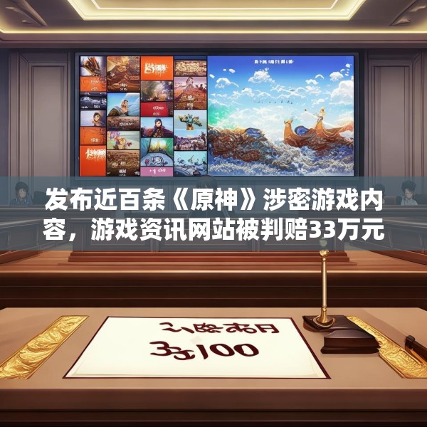 发布近百条《原神》涉密游戏内容，游戏资讯网站被判赔33万元
