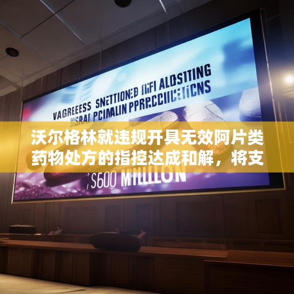 沃尔格林就违规开具无效阿片类药物处方的指控达成和解，将支付 3 亿美元