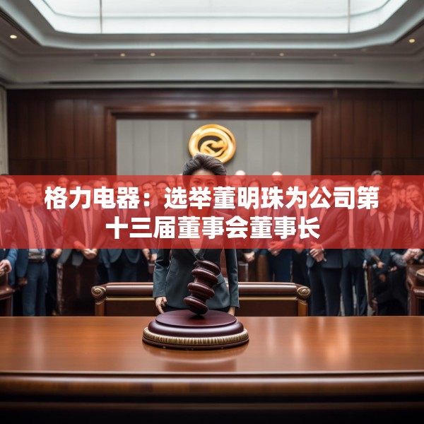 格力电器：选举董明珠为公司第十三届董事会董事长