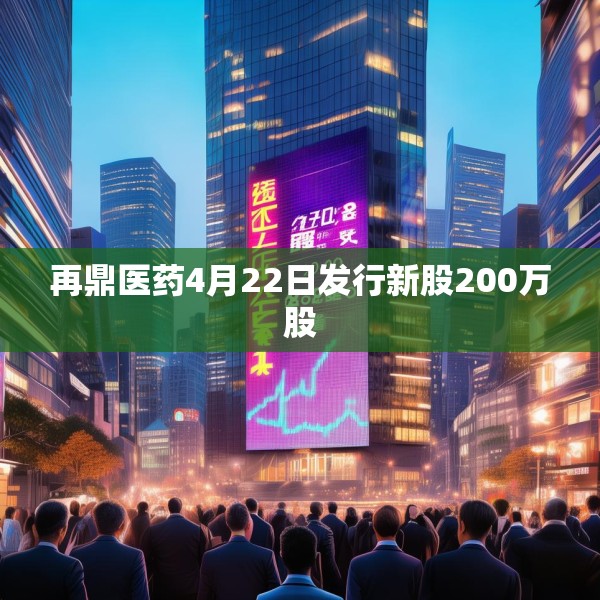 再鼎医药4月22日发行新股200万股