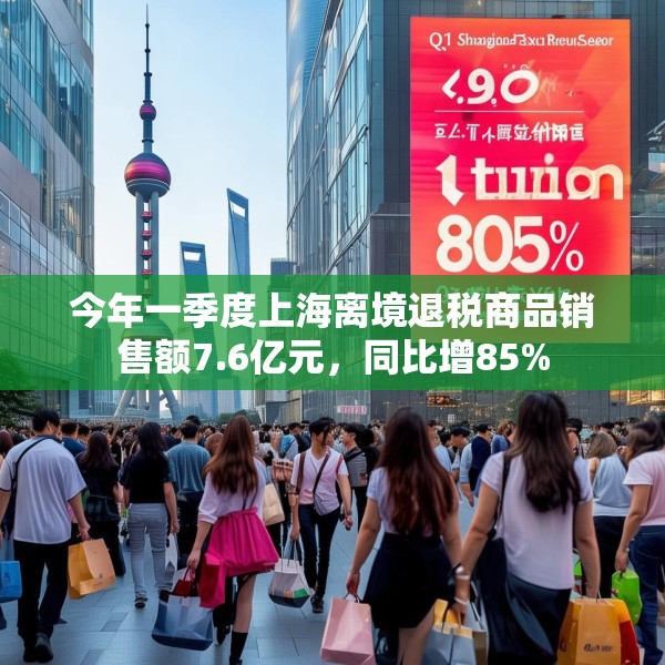今年一季度上海离境退税商品销售额7.6亿元，同比增85%
